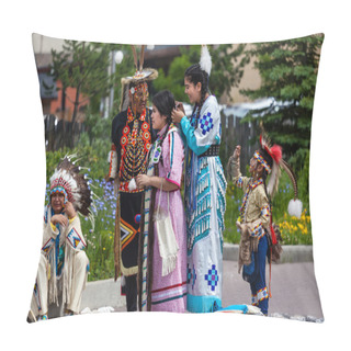 Personality  Blackfoot Native American Dancers Pillow Covers