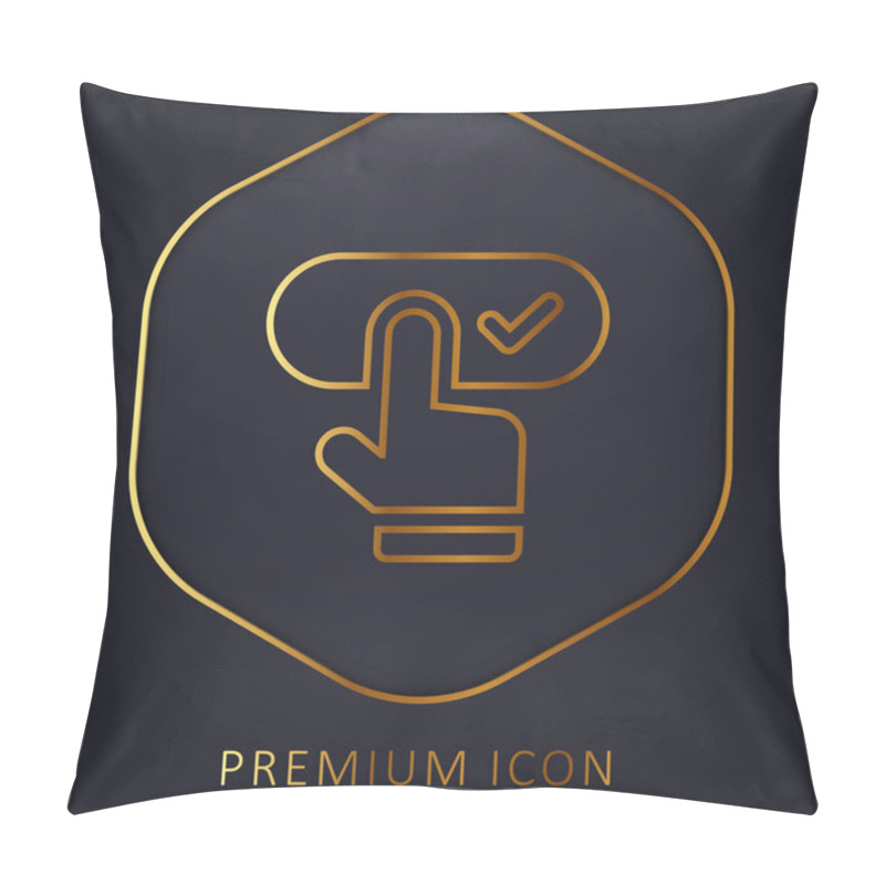 Personality  Booking Golden Line Premium Logo Or Icon Pillow Covers