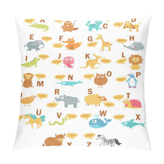 Personality  Children's Alphabet With Animals. Pillow Covers