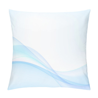 Personality  Abstract Blue Waves - Data Stream Concept. Vector Illustration Pillow Covers