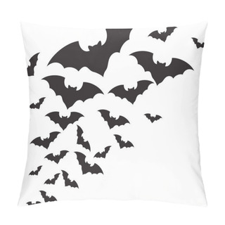 Personality  Flock Of Bats Vector Icon Pillow Covers