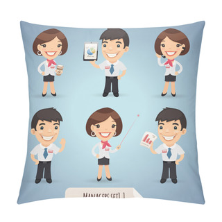 Personality  Managers Cartoon Characters Set1.1 Pillow Covers
