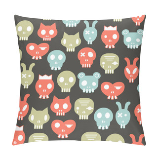 Personality  Skull Seamless Pattern Pillow Covers