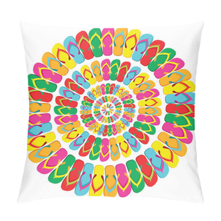 Personality  Summer Multicolor Flip Flops Mandala Pillow Covers