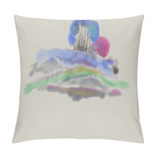 Personality  Watercolor Background, Nature, Stains, Spray, Paint, Abstract Pillow Covers