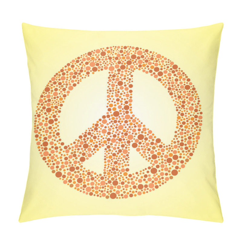 Personality  Peace Sign With Color Blind Effect pillow covers