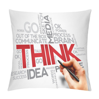 Personality  THINK Words Cloud Pillow Covers