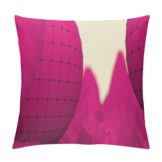 Personality  Low Poly Mountains Landscape Pillow Covers