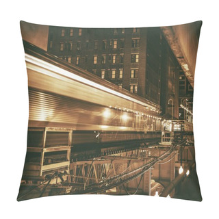 Personality  Downtown Chicago Train Pillow Covers