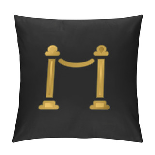 Personality  Barrier Gold Plated Metalic Icon Or Logo Vector Pillow Covers