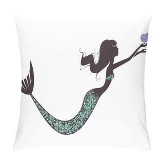 Personality  A Mermaid Silhouette Pillow Covers