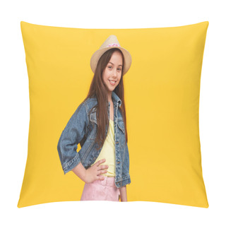 Personality  Confident Teenager In Stylish Outfit Pillow Covers