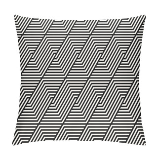 Personality  Monochrome Striped Vector Pattern Pillow Covers