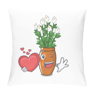 Personality  With Heart Peace Lily With The Character Shape Pillow Covers