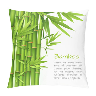 Personality  Realistic Bamboo Background Pillow Covers