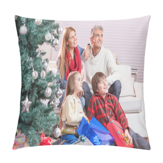Personality  Family Celebrating Christmas Pillow Covers
