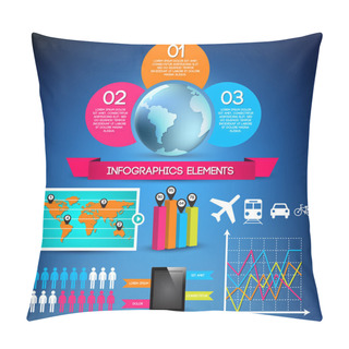 Personality  Set Of Infographic Elements Pillow Covers