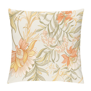 Personality  Seamless Pattern, Background With Decorative Flowers Pillow Covers