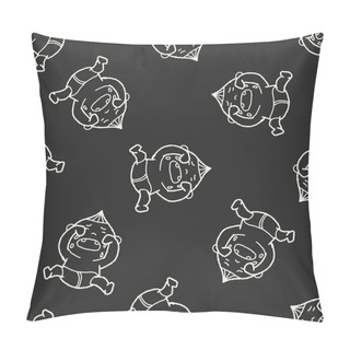 Personality  Doodle Baby Seamless Pattern Background Pillow Covers