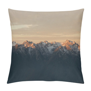 Personality  Snow Capped Mountains In The Olympus Range Pillow Covers