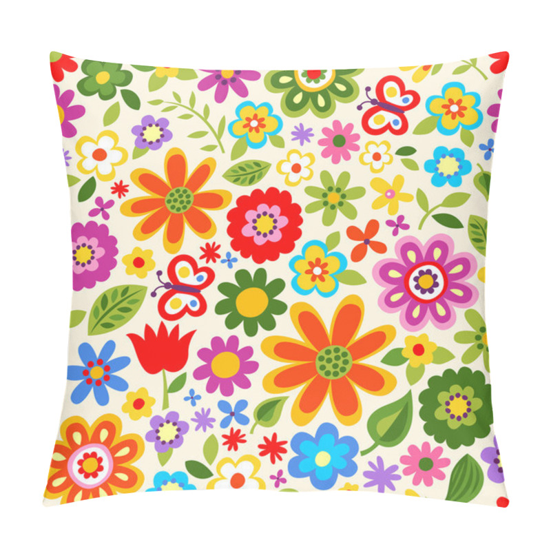 Personality  Seamless retro flower pattern pillow covers