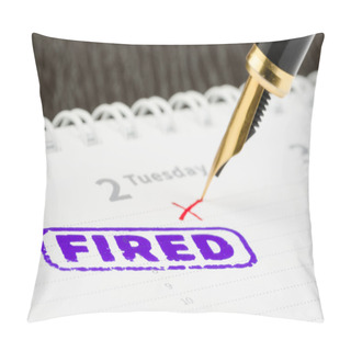 Personality  Stamp Fired And Fountain Pen Close-up. Pillow Covers