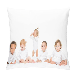Personality  Cute Multiethnic Toddlers Pillow Covers