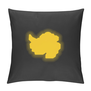 Personality  Antarctic Yellow Glowing Neon Icon Pillow Covers