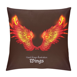 Personality  Wings And Flame Pillow Covers