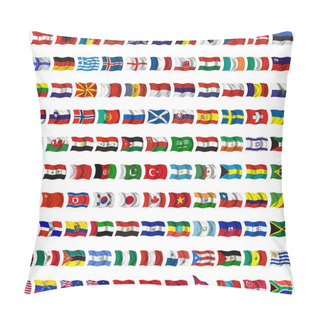 Personality  Collection Of Flags From Around The Worl Pillow Covers