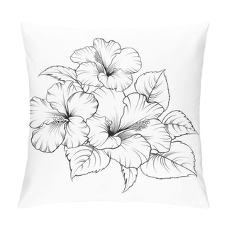 Personality  Flower Of Mallow. Pillow Covers