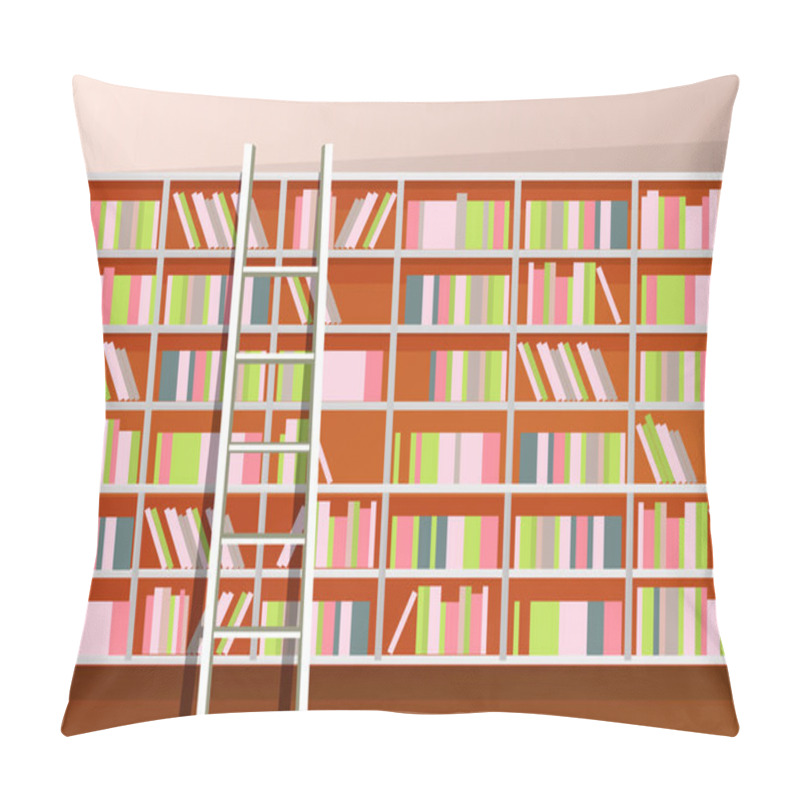 Personality  library bookshelves wall pillow covers