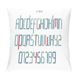 Personality  Set Of Isolated High Style Alphabet Letters And Numbers. Vector Font Type Design. Modern, Commercial Lettering Icons. Stylized Logo Text Typesetting Pillow Covers