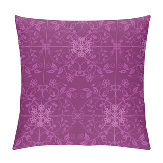 Personality  Fuchsia And Pink Floral Wallpaper Pillow Covers