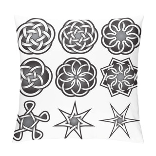 Personality  Set Of Logo Templates In Celtic Knots Style Pillow Covers