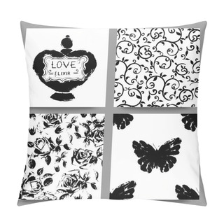 Personality  Gothic Romantic Cards Collection. Scrap Booking Set. Pillow Covers