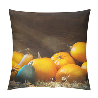 Personality  Art Autumn Pumpkin Thanksgiving Background Pillow Covers