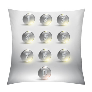 Personality  Keypad Isolated, Numbers Vector Pillow Covers