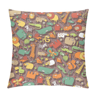 Personality  Animals And Objects Seamless Pattern Pillow Covers