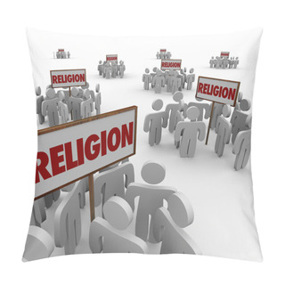 Personality  Religion Signs People Gathering Pillow Covers