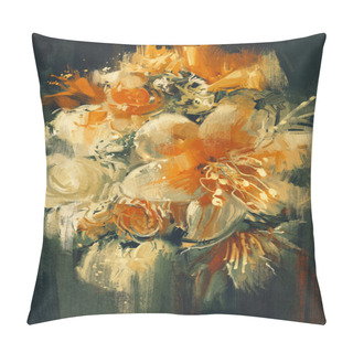 Personality  Bouquet Flowers Pillow Covers