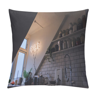 Personality  Traditional Scandinavian Kitchen With Light Decor.  Pillow Covers