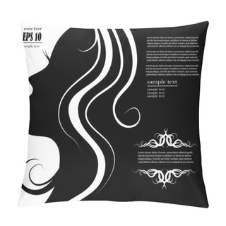 Personality  Woman Silhouette With Space For Text Pillow Covers
