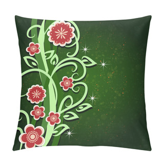 Personality  Greeting Card With Flowers. Vector. Pillow Covers