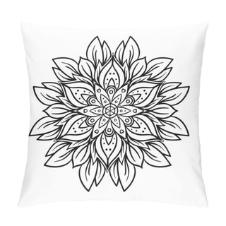 Personality  Vector Ornamental Mandala Inspired Ethnic Art, Patterned Indian  Pillow Covers