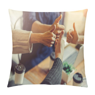 Personality  Happiness Friend Hand Together Successful Happiness Ideas Concept Pillow Covers