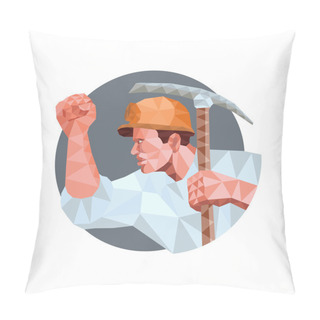 Personality  Coal Miner Pick Axe Fist Low Polygon Pillow Covers