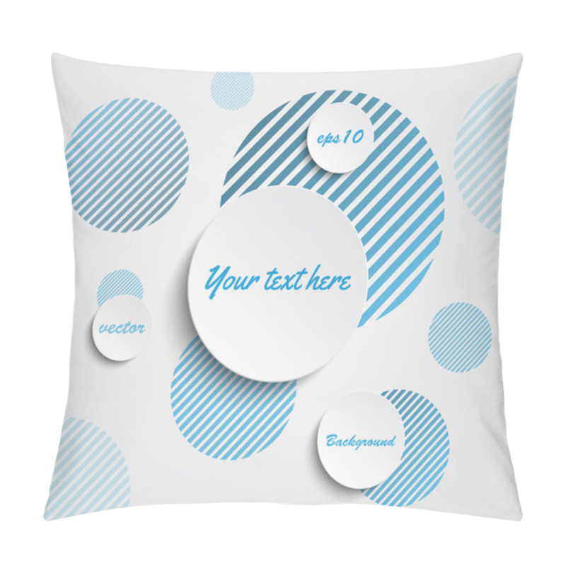 Personality  Paper Banners Over Striped Circles Pillow Covers