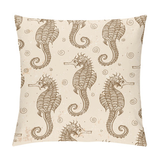 Personality  Background With Sea-horses Pillow Covers