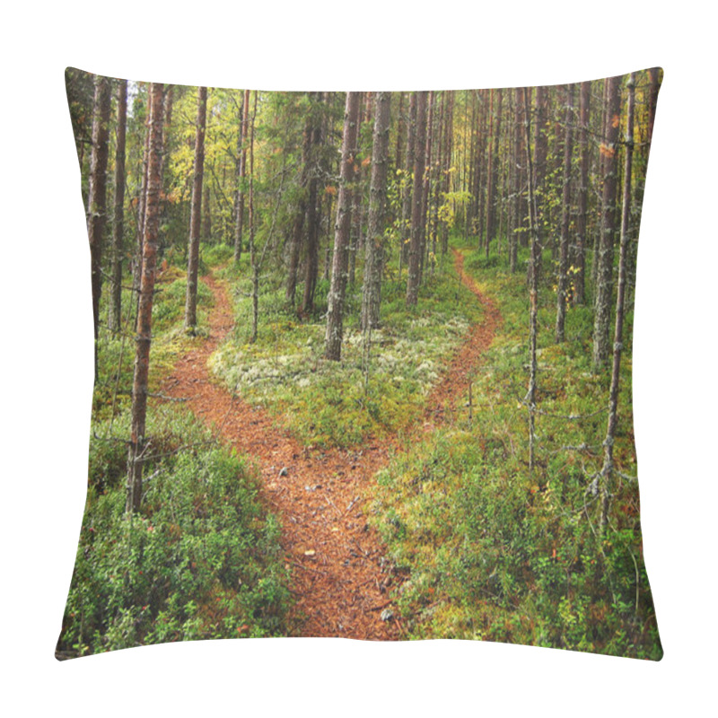 Personality  Crossroads in the forest pillow covers